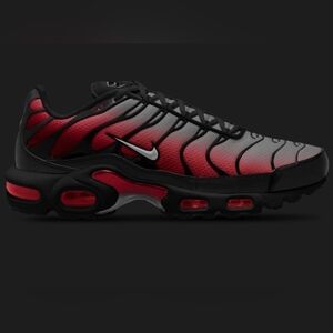Size 11 - Nike Air Max Plus Pure Platinum University Nike Red and Black Sneakers
